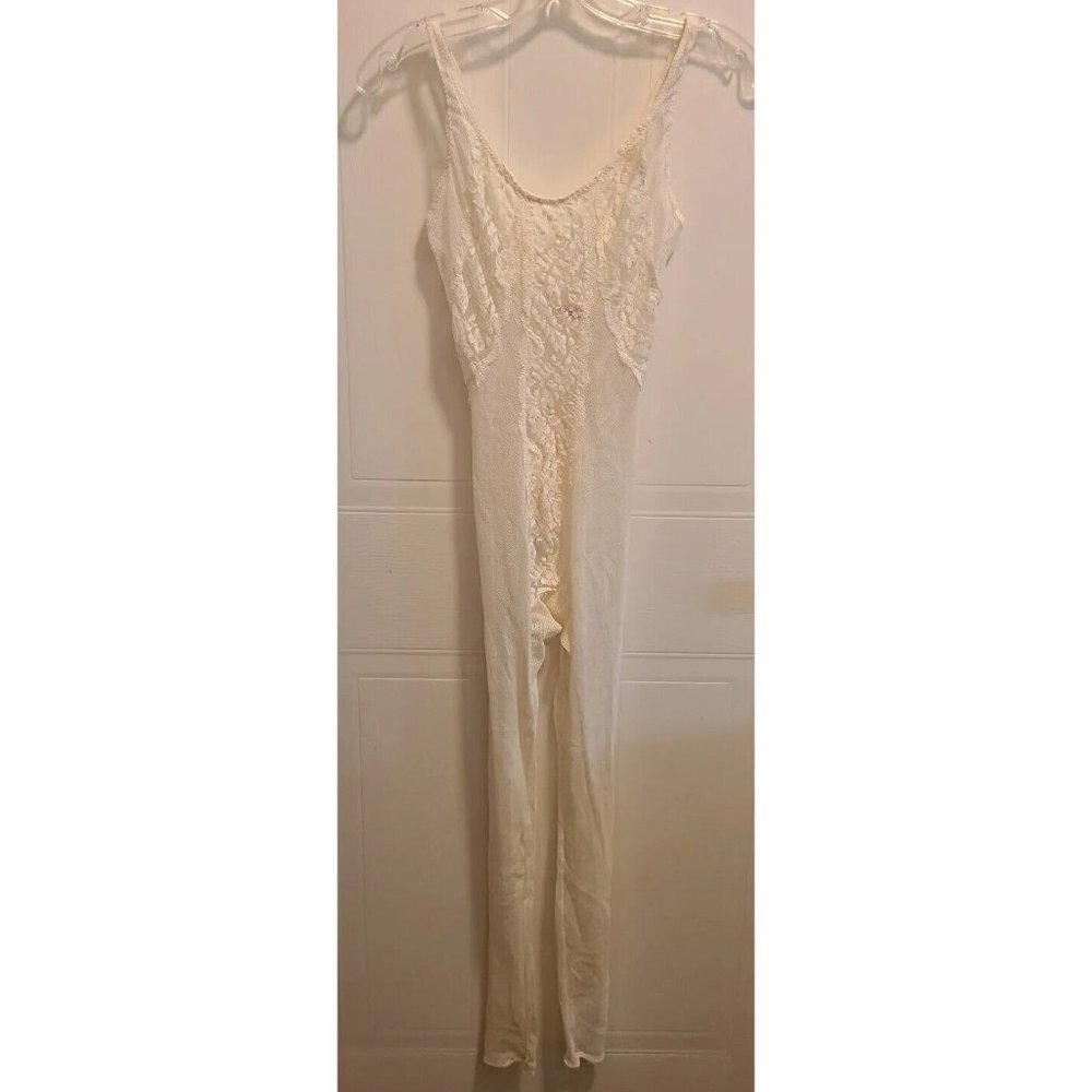 Vtg Early Gilbert San Francisco Lingerie Sheer Mesh/Lace Full Bodysuit Size XS